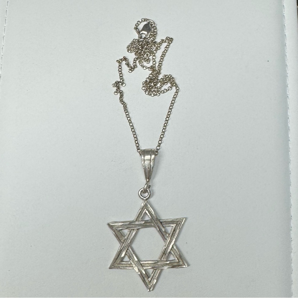 925 Lg Star Of David Rolo Chain Necklace